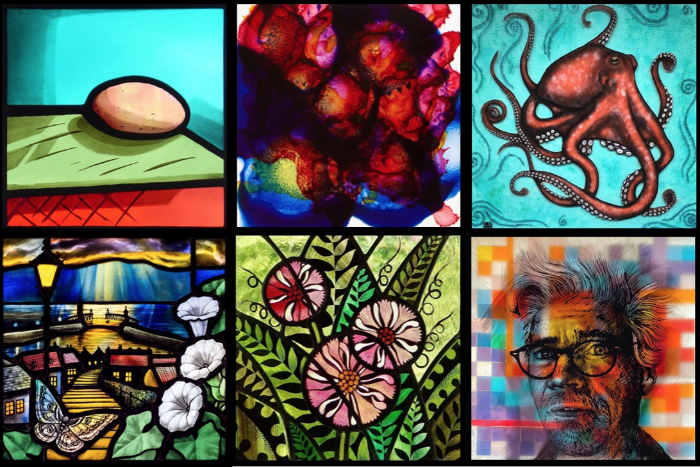 Stained glass panels