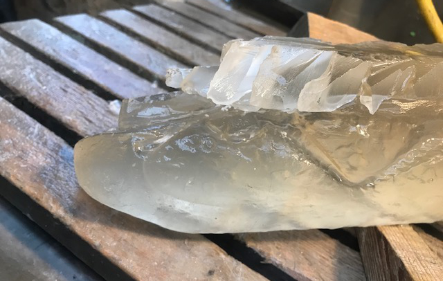 Shaping cast glass