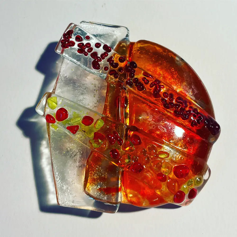 Glass brooch Glass brooch